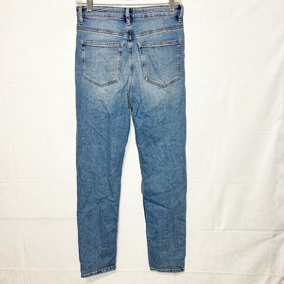 ASOS Mom Jeans Womens Size 26x32 High Rise Distressed Destroyed Stretch - Picture 5 of 7